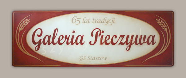 hand painted bakery sign